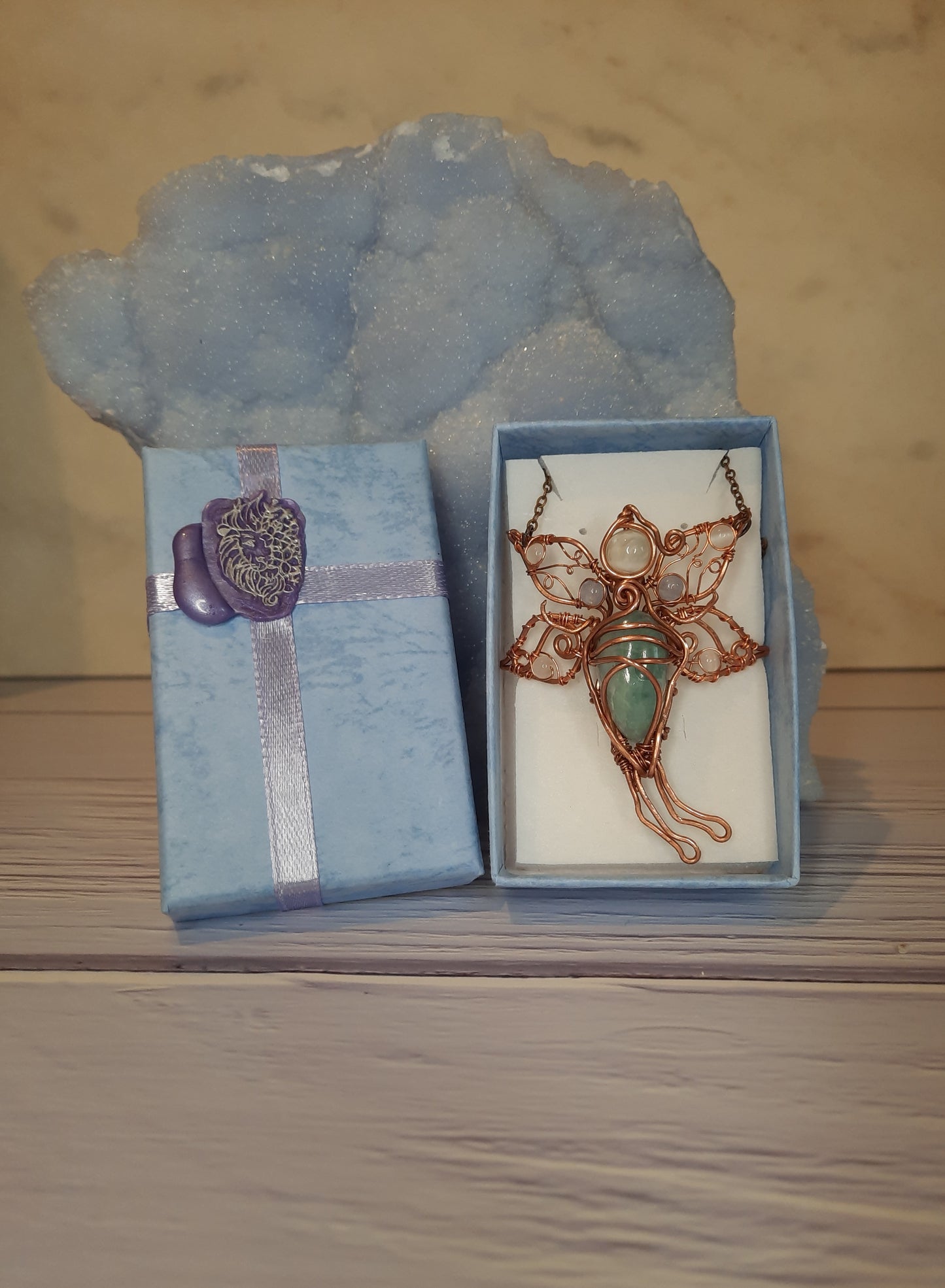 Aquamarine Fairy Pendant