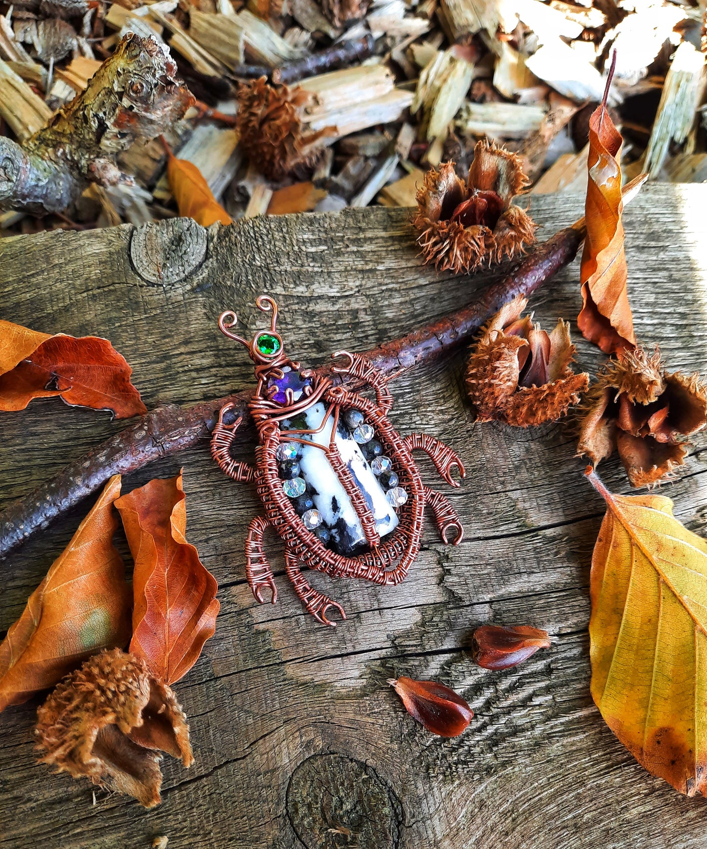 Buffalo Turquoise Beetle Pendant
