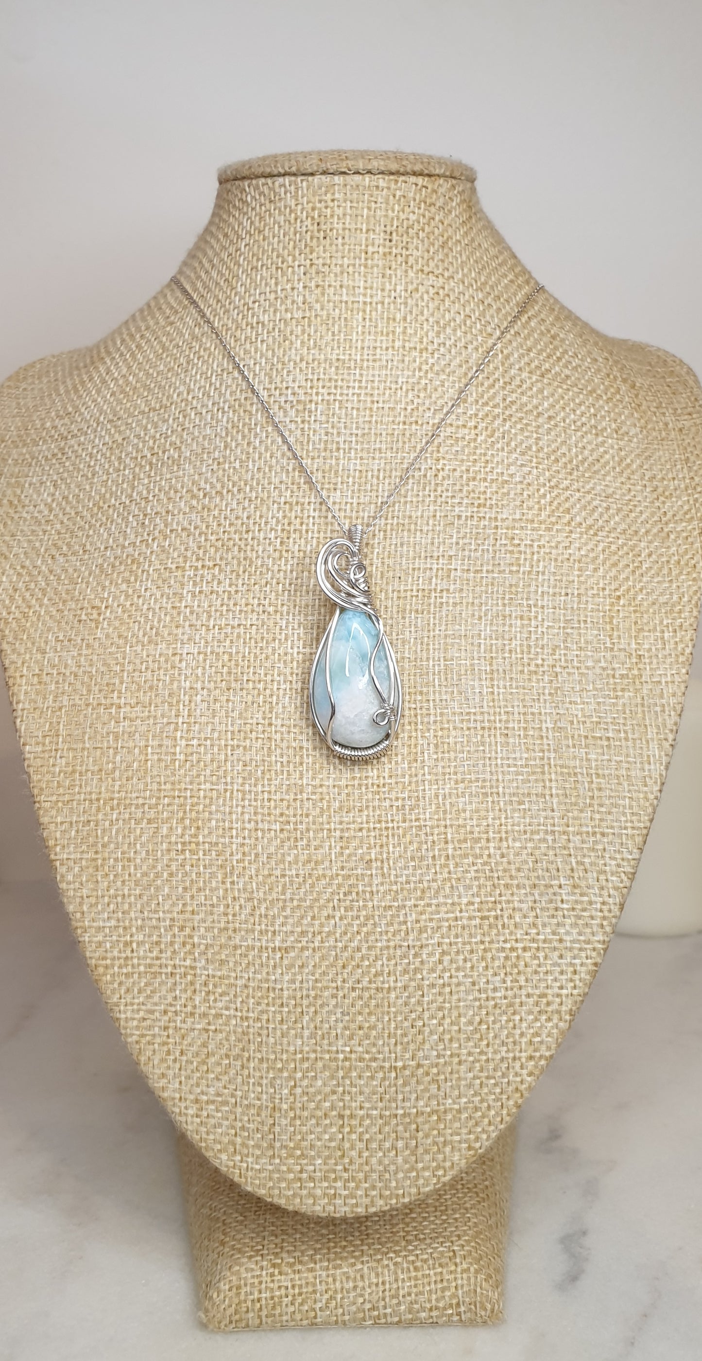 Sterling Silver Larimar Pendant