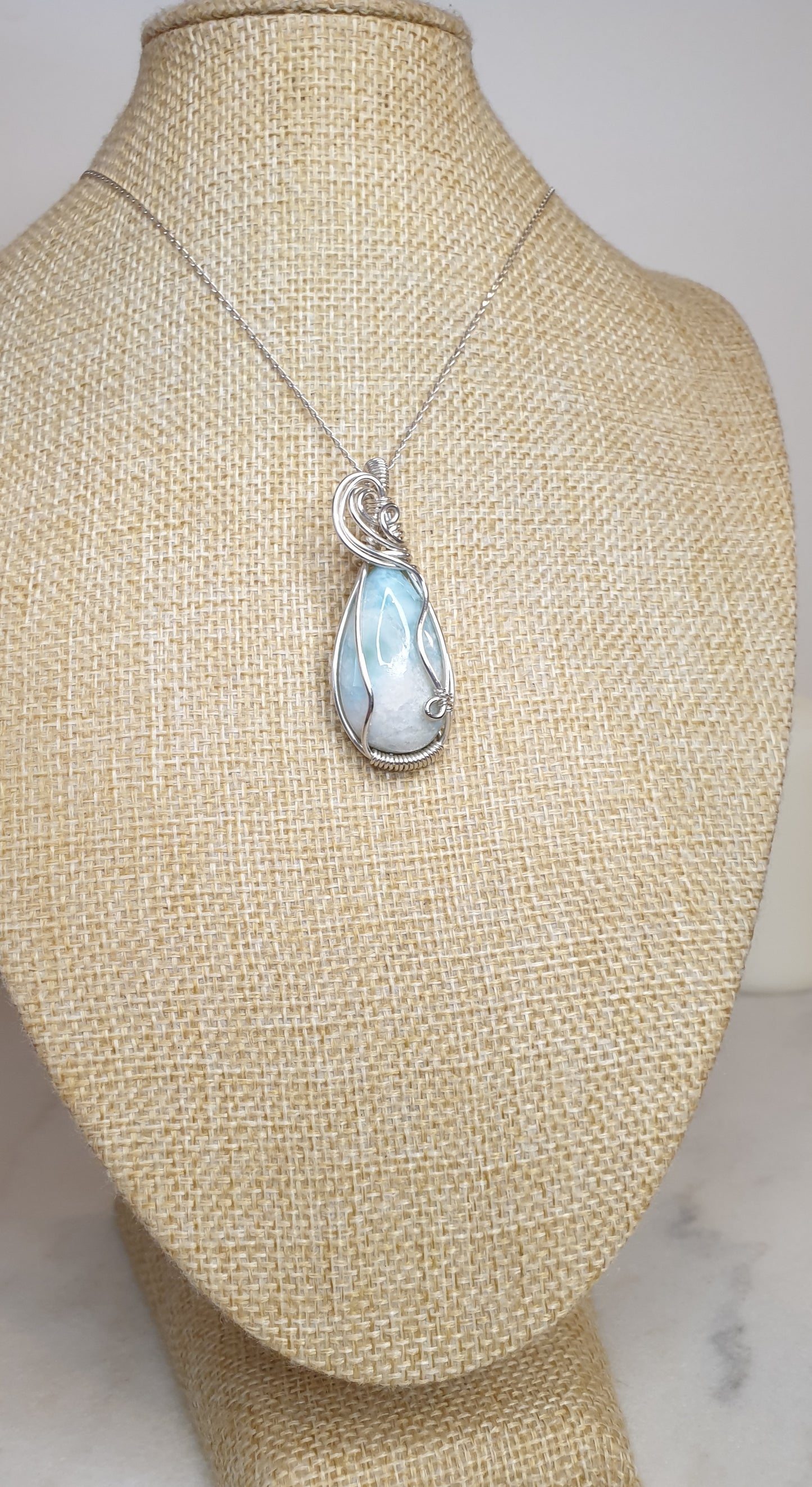 Sterling Silver Larimar Pendant