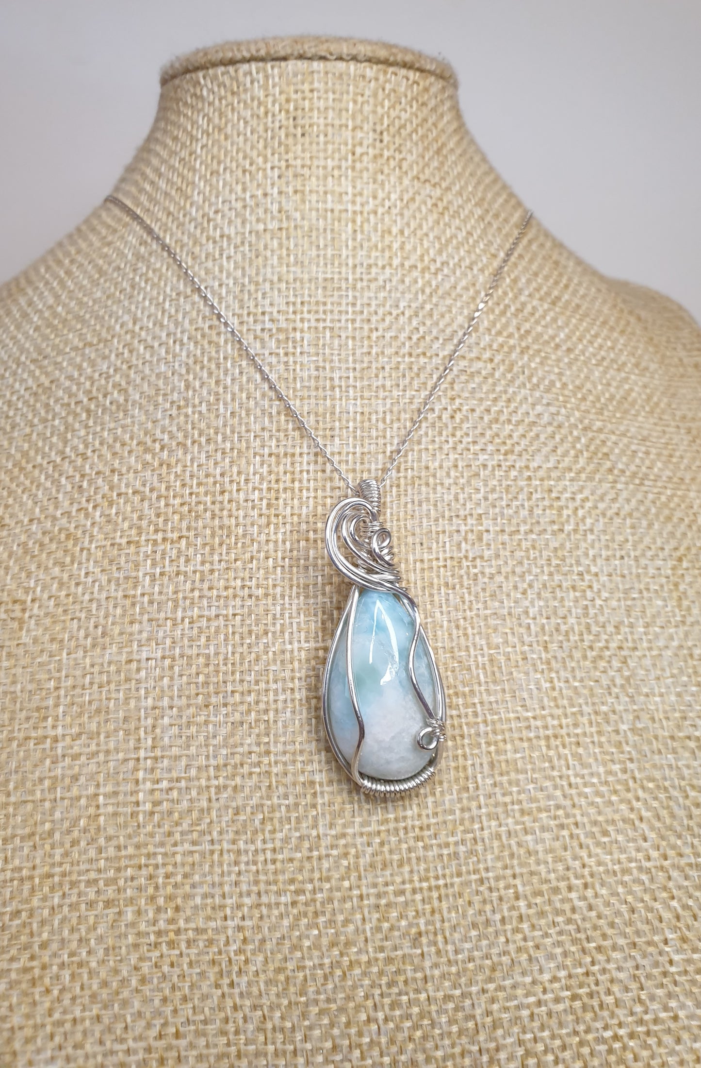 Sterling Silver Larimar Pendant