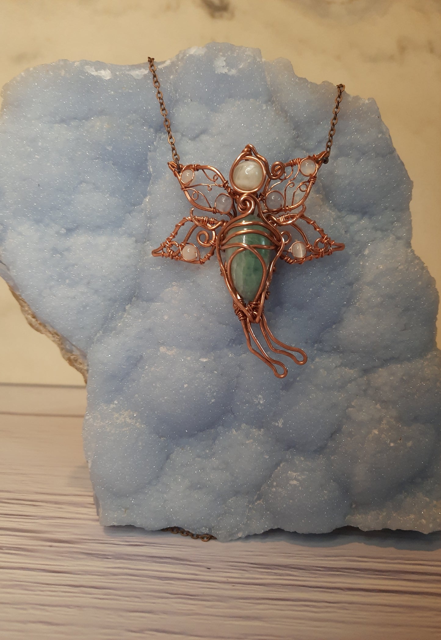 Aquamarine Fairy Pendant