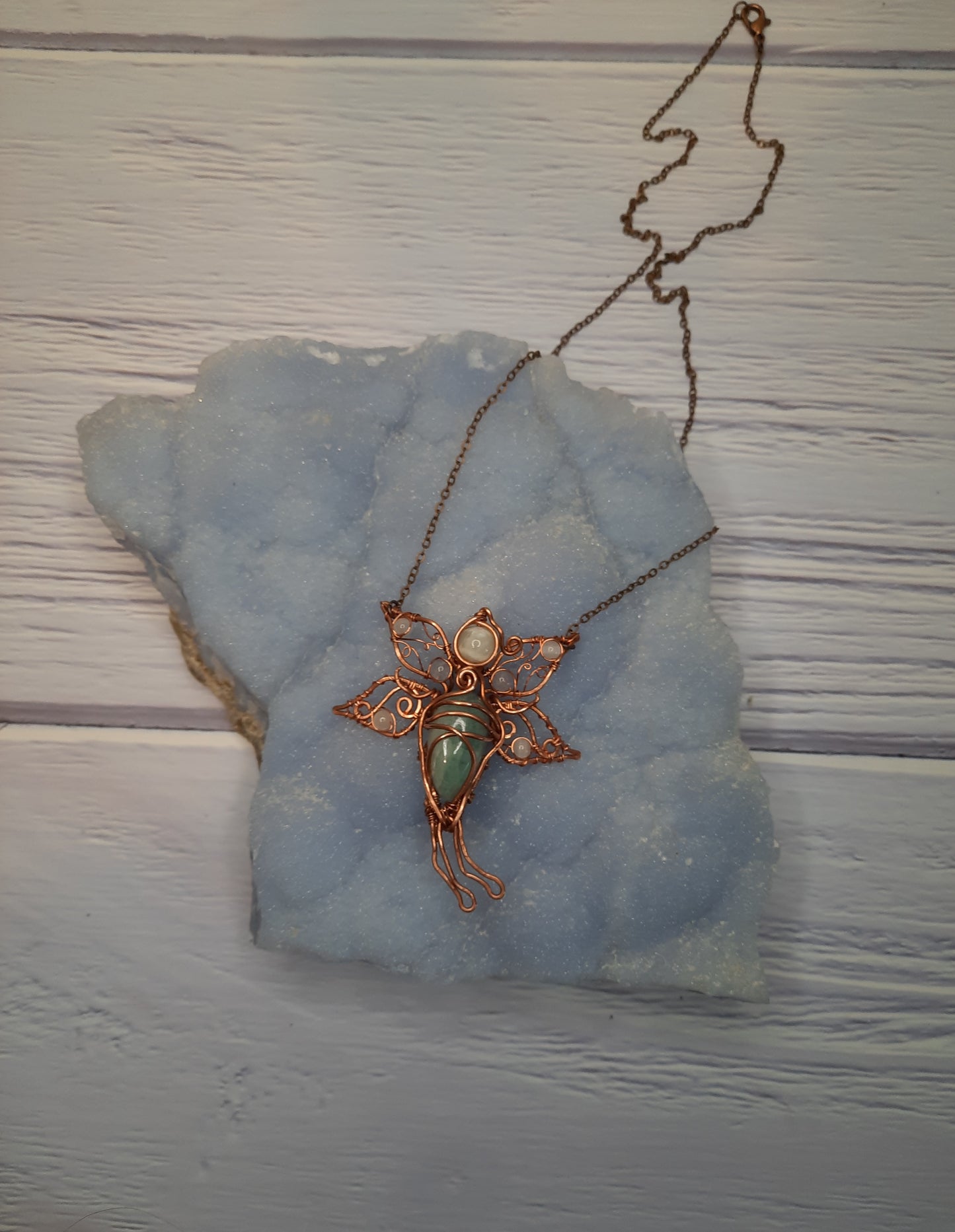 Aquamarine Fairy Pendant