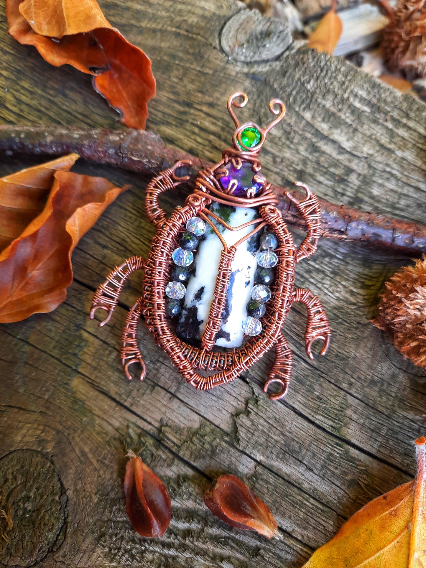 Buffalo Turquoise Beetle Pendant