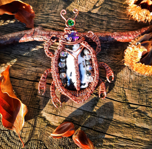 Buffalo Turquoise Beetle Pendant