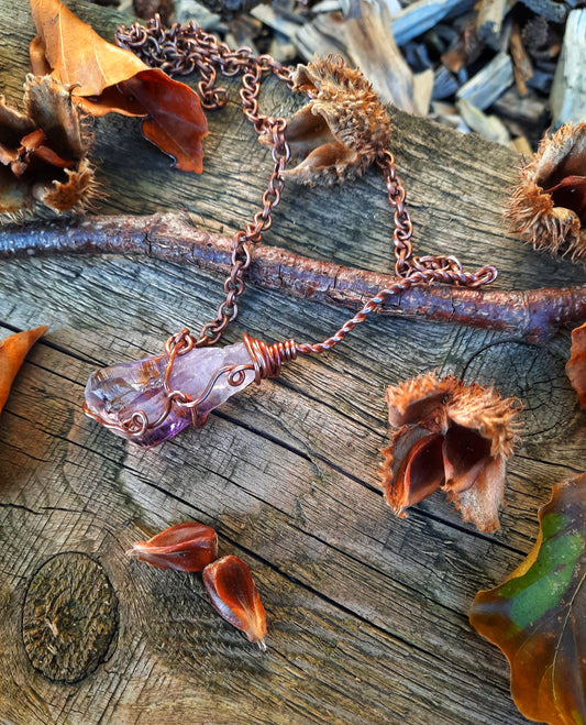 Amethyst Broom Pendant