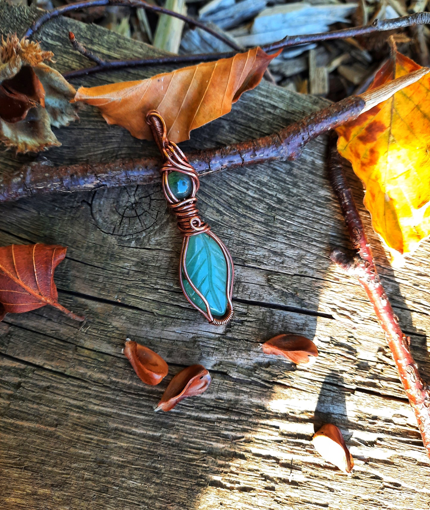 Green Aventurine Leaf and Moss Agate