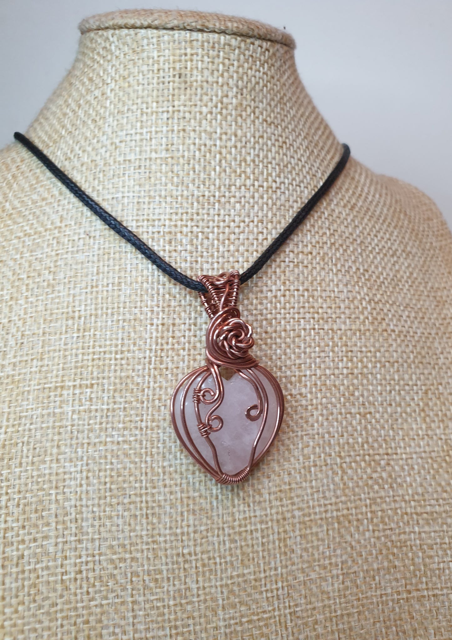 Rose Quartz Heart Pendant