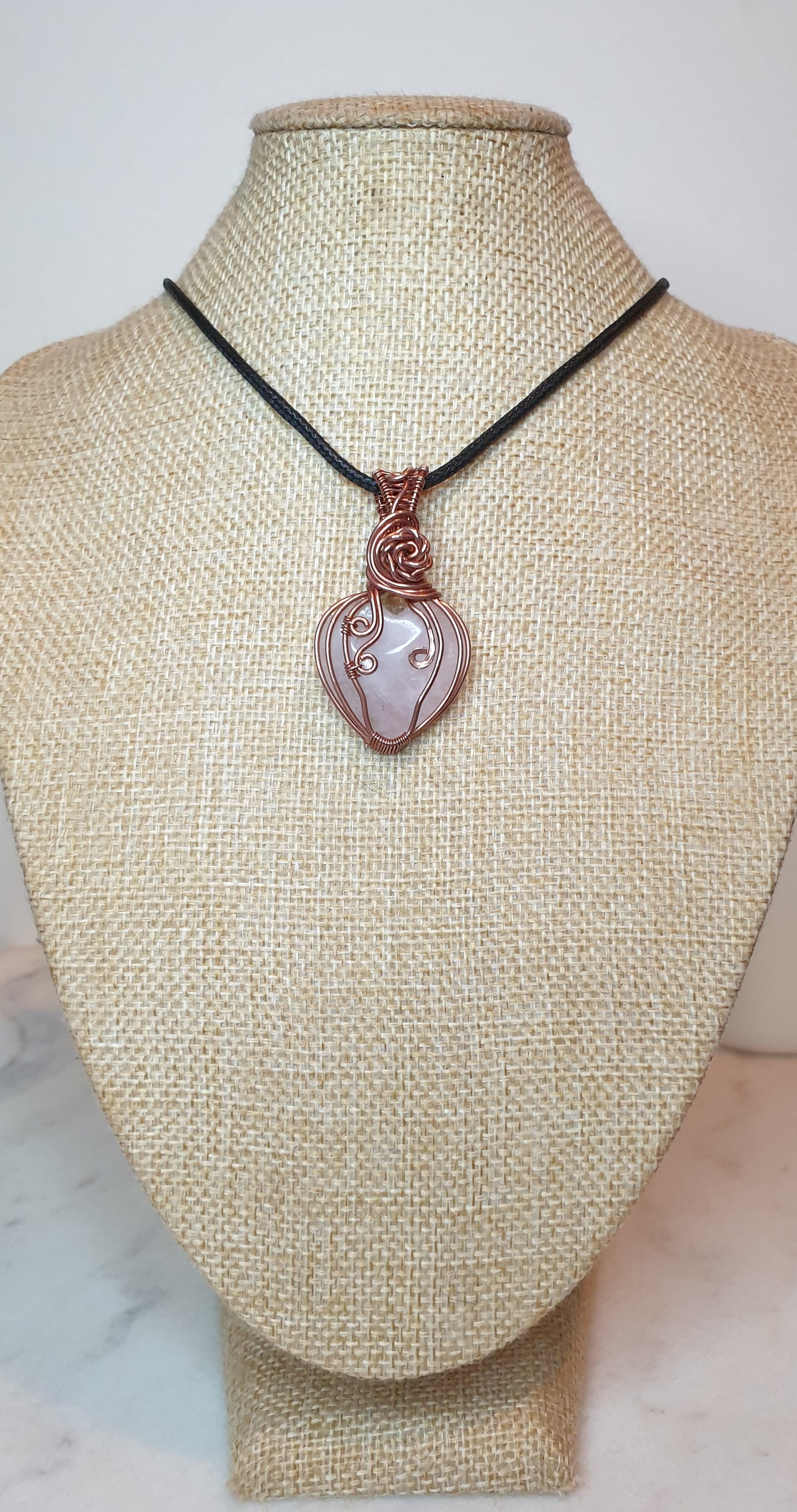 Rose Quartz Heart Pendant