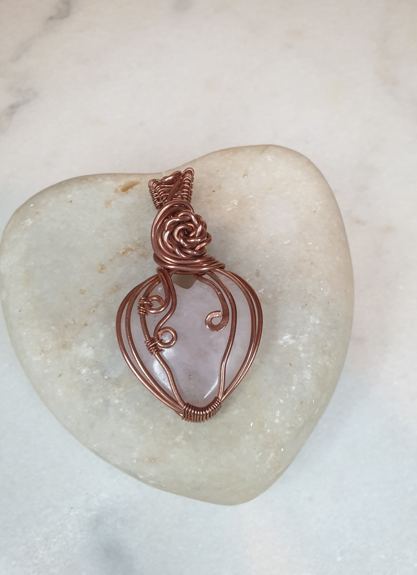 Rose Quartz Heart Pendant