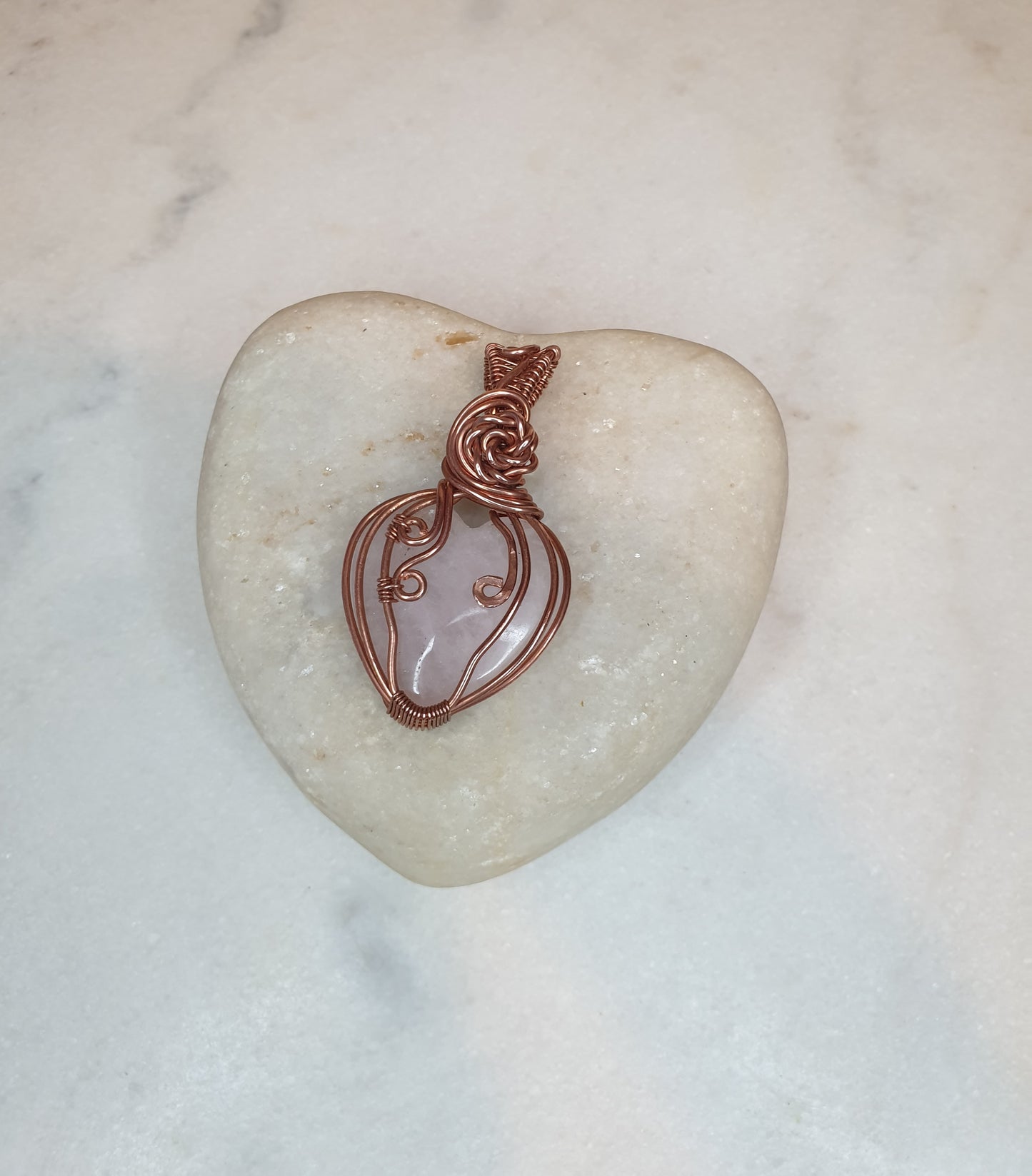 Rose Quartz Heart Pendant