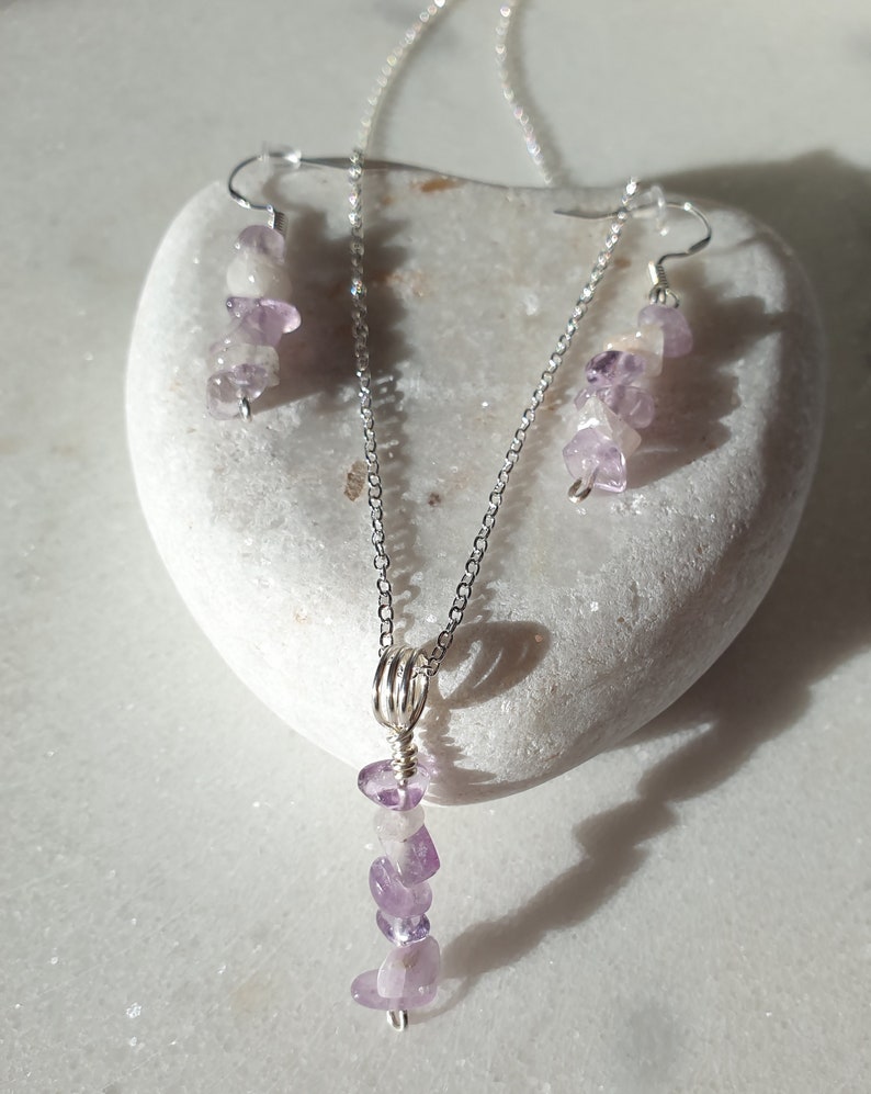 Amethyst jewellery set